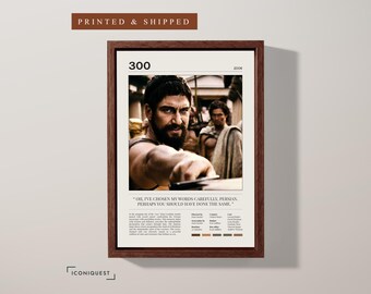 300 Sparta Movie Poster | Gerard Butler | Zack Snyder | Vintage Minimalist Poster | Film Quote | Digital Download & Print