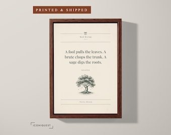 A Fool Pulls the Leaves. a Brute Chops · Red Rising Quote Print · Book Wall Decor