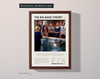 The Big Bang Theory TV Show Poster (2007), Hospital Scene, Minimalist Wall Decor, Digital Download