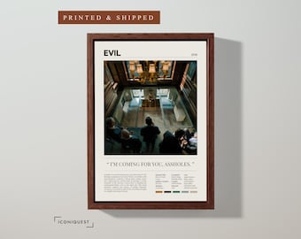 Evil TV Show Poster (2019), Minimalist Wall Decor, Museum-Quality Matte 250gsm