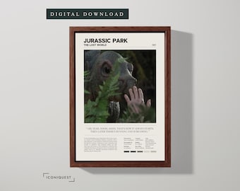 Jurassic Park: The Lost World Movie Poster (1997), Minimalist Wall Decor, Digital Download