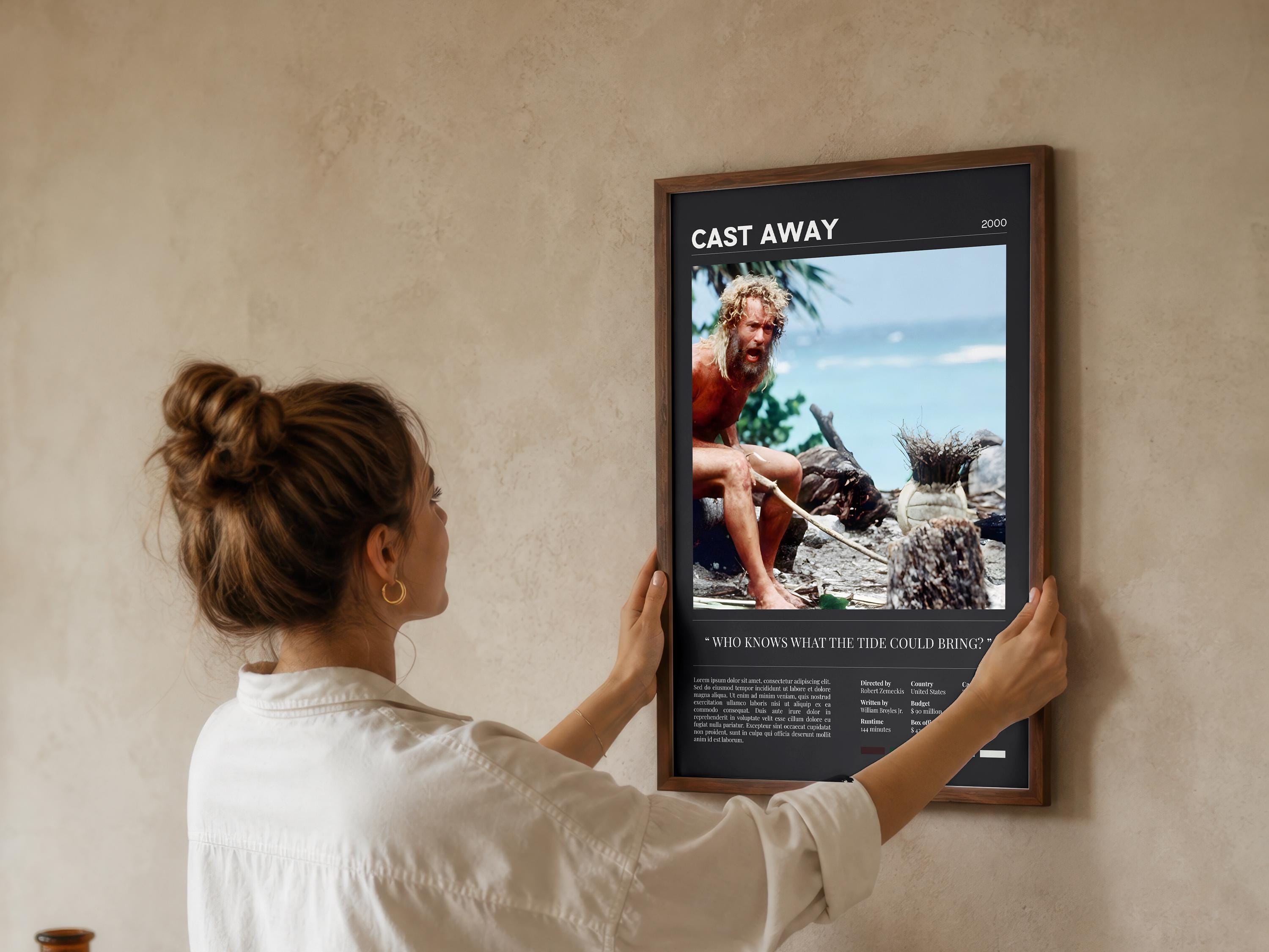 Cast Away Movie Poster (2000), Minimalist Wall Decor, Digital
