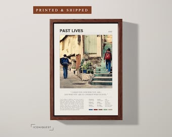 Póster de Vidas Pasadas 2023 / Na Young y Hae Sung / Arte minimalista vintage / Frase de película / Póster personalizado / Opciones de descarga digital e impresión