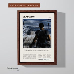 Gladiator-Filmplakat | Szene auf Maximus' Farm | Wanddeko | Vintage-Retro-Druck | Filmzitat | Ridley Scott | Russell Crowe | Individuelles Poster