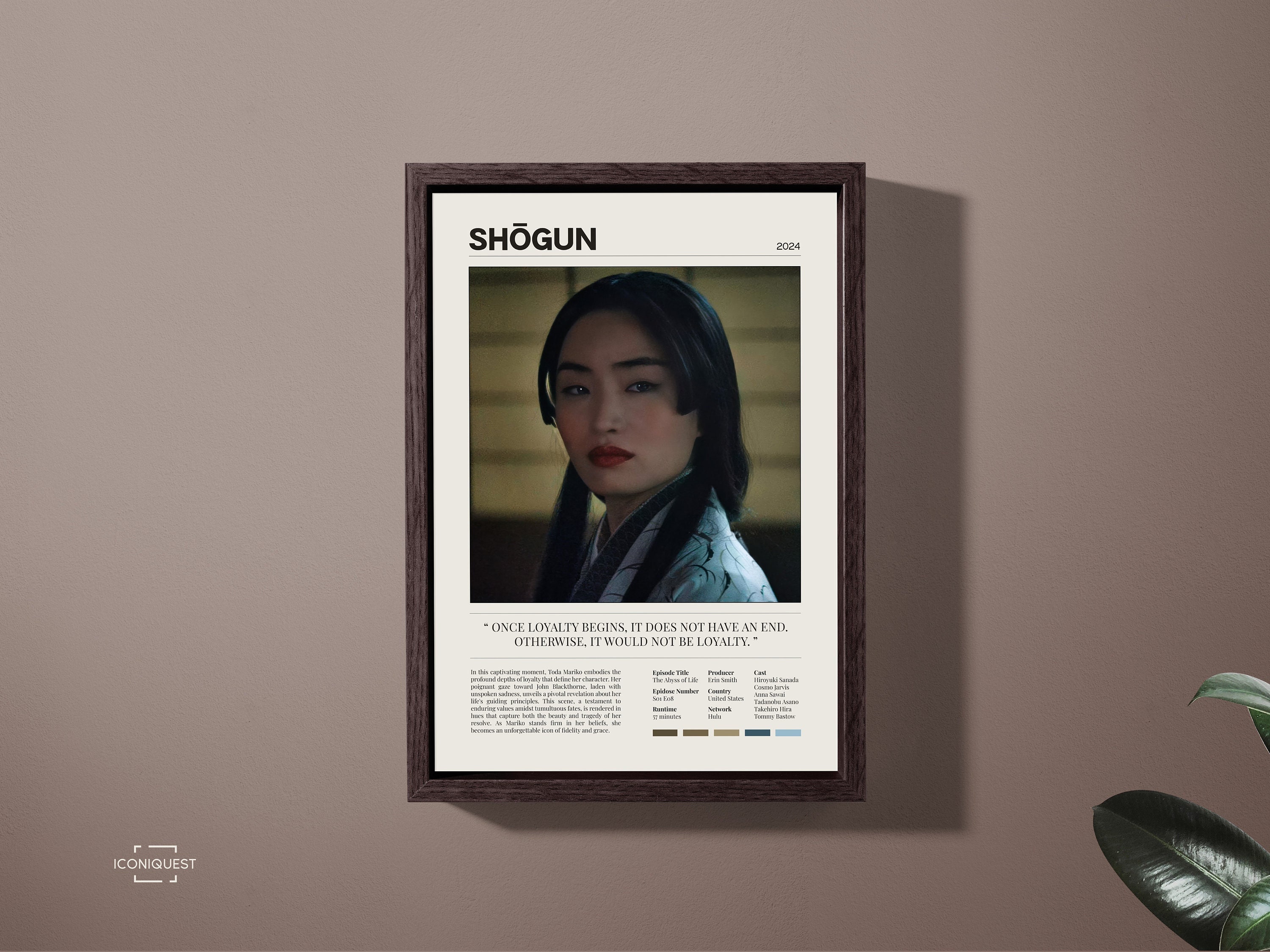 Shogun 2024 TV Show Poster | Toda Mariko | Vintage Minimalist Art | TV Series Quote | Custom Poster | Digital Download & Print Options