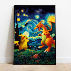 Pikachu Starry Night - Etsy Canada
