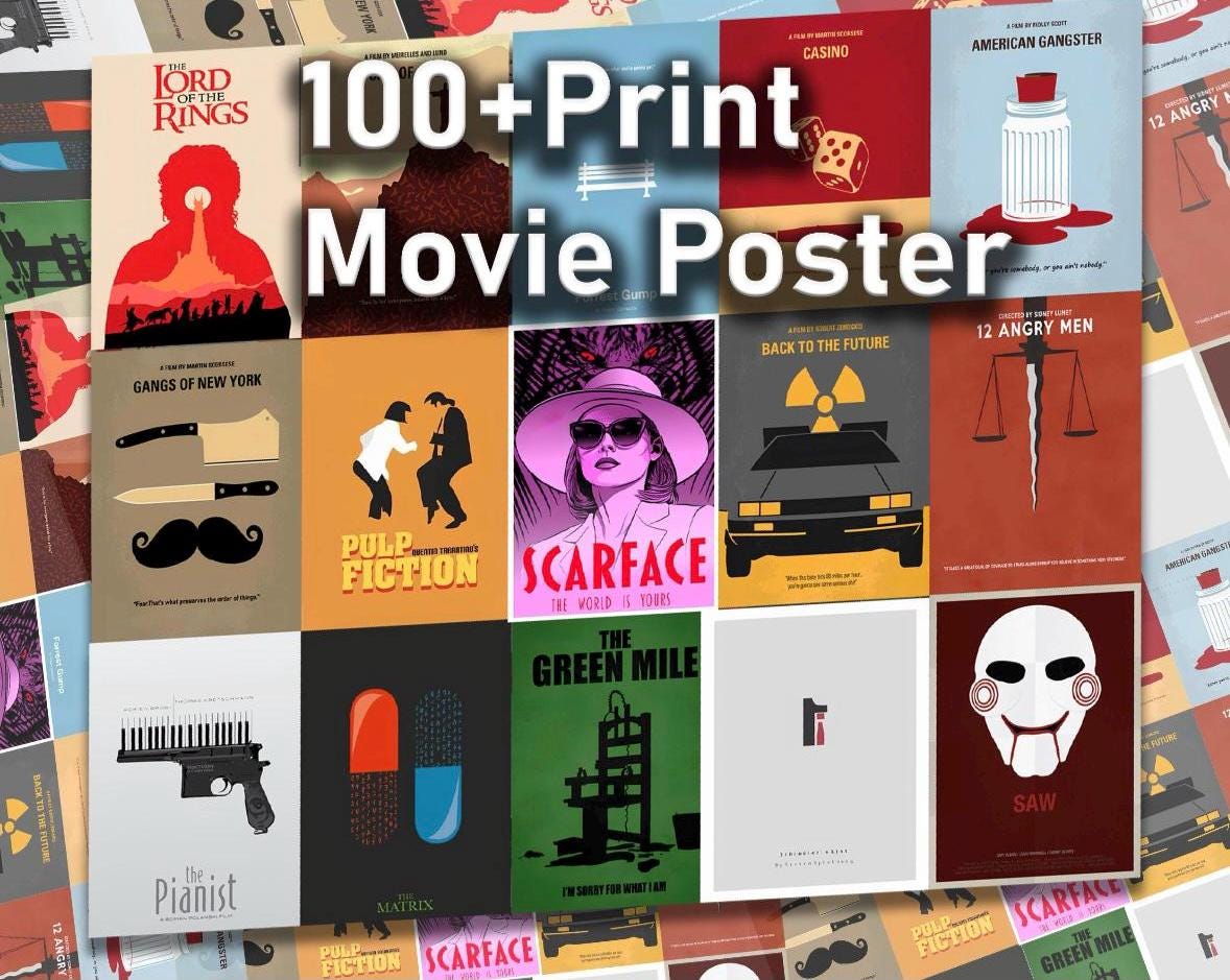100 Movie Posters 映画ポスター名作集 100 movie poster - Etsy 日本