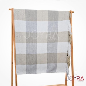 Handmade Luxury Alpaca Throw Blanket. Hand-loomed. 52&quot;x 63&quot;. Hypoallergenic. Indoor Alpaca Wool Blanket, Soft Peruvian Alpaca Wool Blankets.
