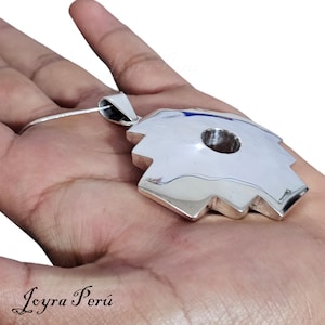 Colgante Cruz Chakana Inca Artesanal - Plata Ley 950 - Símbolo de la Cosmología Andina - joyería minimalista/joyería artesanal/