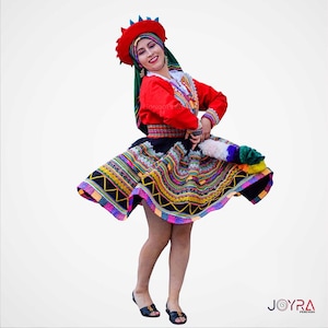 Traditional Peruvian Festive Costume - Colorful Andean Folk Dance Attire