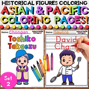 Asian American & Pacific Islander Heritage Coloring Pages and Writing Activities