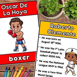 Hispanic Heritage Month Historical Figures Posters to Decorate Bulletin Boards (Set 1)