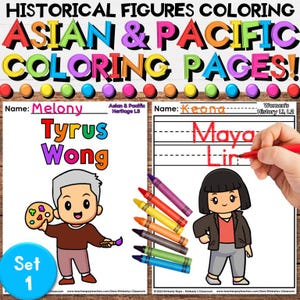 Asian American & Pacific Islander Heritage Coloring Pages and Writing Activities