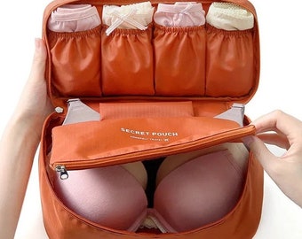 Multifunctional Travel Organizer: Waterproof Wash Bag, Bra & Underwear Finishing Box, Cosmetics Case - High Capacity