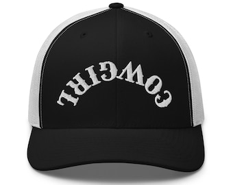 Camouflage Reverse Cowgirl | Trucker Hat | LRIGWOC | Embroidered Hat