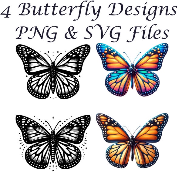 Monarch Butterfly Png, Svg | Butterfly Svg | Butterflies | Butterfly Svg for Cricut | Butterfly Clipart | SVG & PNG Files | Clip Art