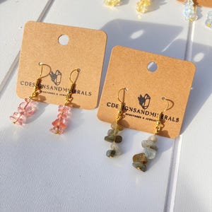 Handmade Crystal Earrings | Natural Gemstone Jewelry | Unique Elegant Dangle Earrings | Perfect Gift for Her