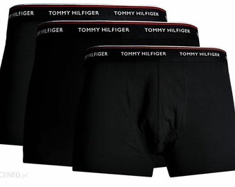 Mans Black Tommy hilfiger boxer trunk classic fit all black SIZE - (S-XL)