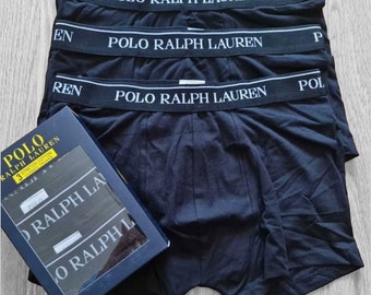 Mans Black Polo Ralph Lauren boxer trunk classic fit all black SIZE - (S-XL)