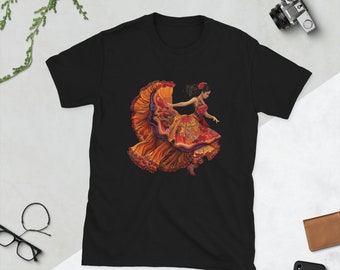 Bailaora Flamenco Unisex T-Shirt: Vibrant Flamenco Dancer Design