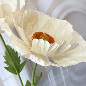 Ensemble de 3 grandes fleurs de pivoine en papier pour décoration d'événement, décoration de toile de fond de noce, chambre d'enfants, décoration florale respectueuse de l'environnement image 1