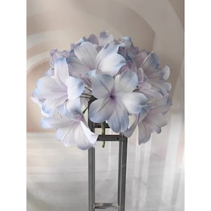 Capolini di giglio giganti Mazzo di fiori di carta largo 25 cm con foglie per eventi di nozze, addio al nubilato, servizio fotografico, fondale, decorazioni per hotel