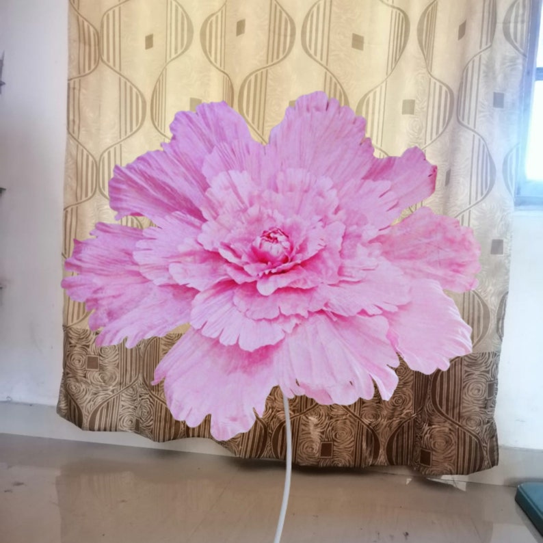 Samt Pfingstrose 100 cm Große Kunstblume mit Blatt für Hochzeit Event Dekor Blumenschmuck Hotelzimmer Dekoration Geburtstagsgeschenk Pink