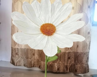 Oversized Daisy Flower 60cm Wide Double Layered Paper Flower Heads for Wedding Event Decoration Party Backdrop Decor Kids Room Floral Décor