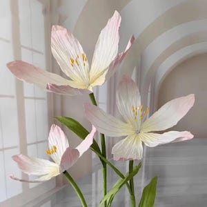 Testa di fiore di orchidea gigante, 60 cm di larghezza, fiori di carta oversize, set da 3 pezzi per la decorazione della festa di compleanno, del palco del matrimonio, della doccia nuziale