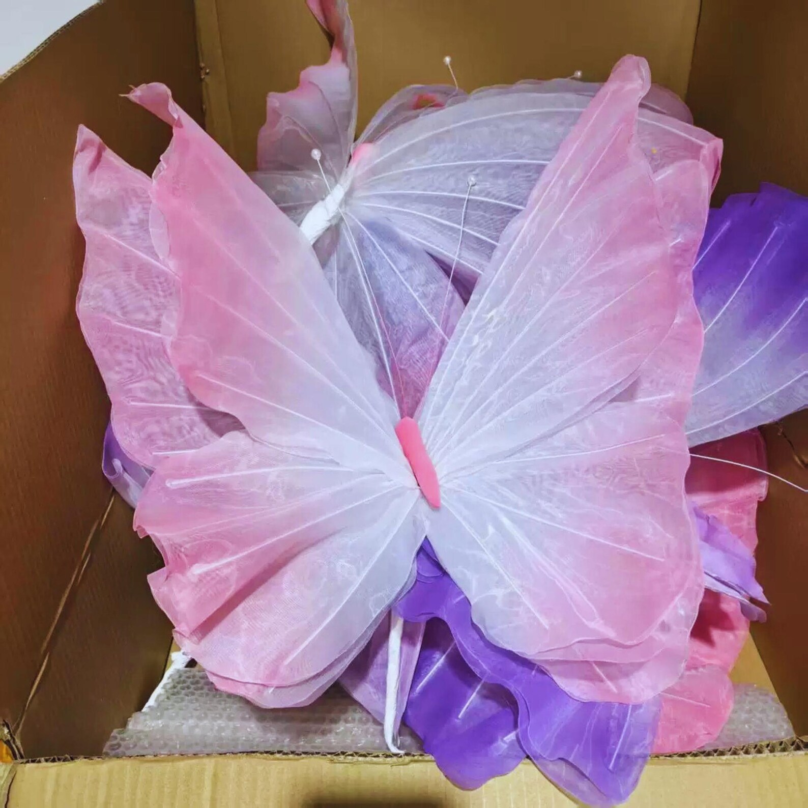 Giant Silk Butterfly 24” Wingspan Double Layered Butterflies for ...
