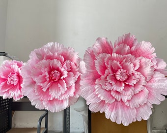 Velvet Peony Flowers 100 cm Large Artificial Flower with Leaf for Wedding Event Decor Floral Arrangement Hotel Room Decoration Birthday Gift