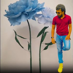 Fiore di carta di grandi dimensioni, testa di fiore di peonia artificiale per decorazioni per eventi, larghezza 70 cm, fiore gigante, casa, festa di compleanno, evento, disposizione delle finestre