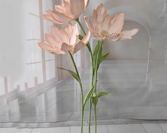Giant Water Lily Flower Oversized Paper Flower Head 3 Pieces set for Wedding Background Decoration Birthday Party Floral Arrangement