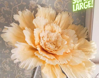 Fiori di peonia in velluto Fiore artificiale grande da 100 cm con foglia per decorazioni per eventi di nozze Composizioni floreali Decorazione per camera d'albergo Regalo di compleanno