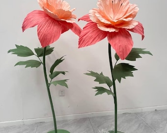 Giant Pink Fuchsia Flower 24 inch Customizable Paper Flower for Wedding Bridal Show Backdrop Baby Shower Decor