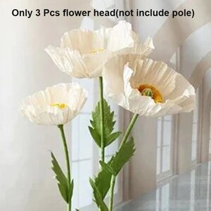 Large Peony Flowers 3 Pieces Set Paper Flower Heads for Event Decoration Wedding Party Backdrop Decor Kids Room Eco-Friendly Floral Décor 3Pc Rouge pink flowe