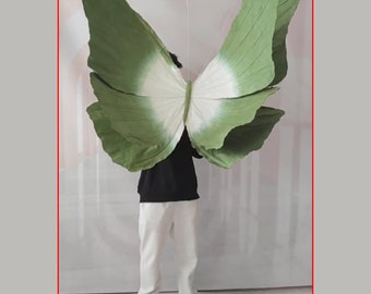 Mariposa de papel de gran tamaño, mariposas verdes para decoración de fondo de escenario, sesiones de fotos de primer cumpleaños, decoración de aula para niños