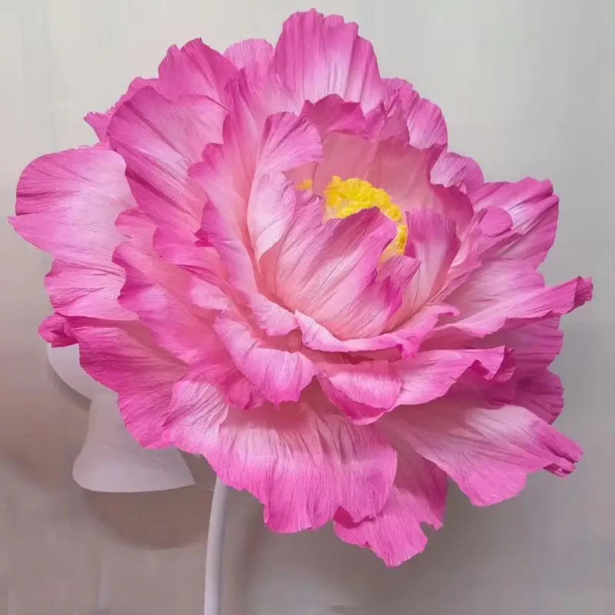Large Paper Flower 60cm Wide Giant Peony Flower Head for Event Decoration Birthday Party Wall Decor Christmas Gift Wedding Event Arrangement