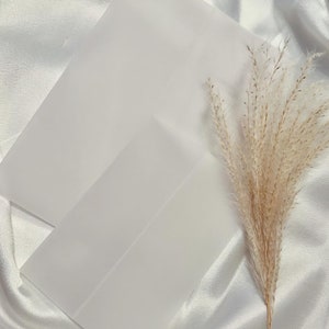 Pre-folded parchment sleeves for invitations in A5 and A6, DIY invitation accessories, parchment paper, invitation envelope, exclusive invitations image 2