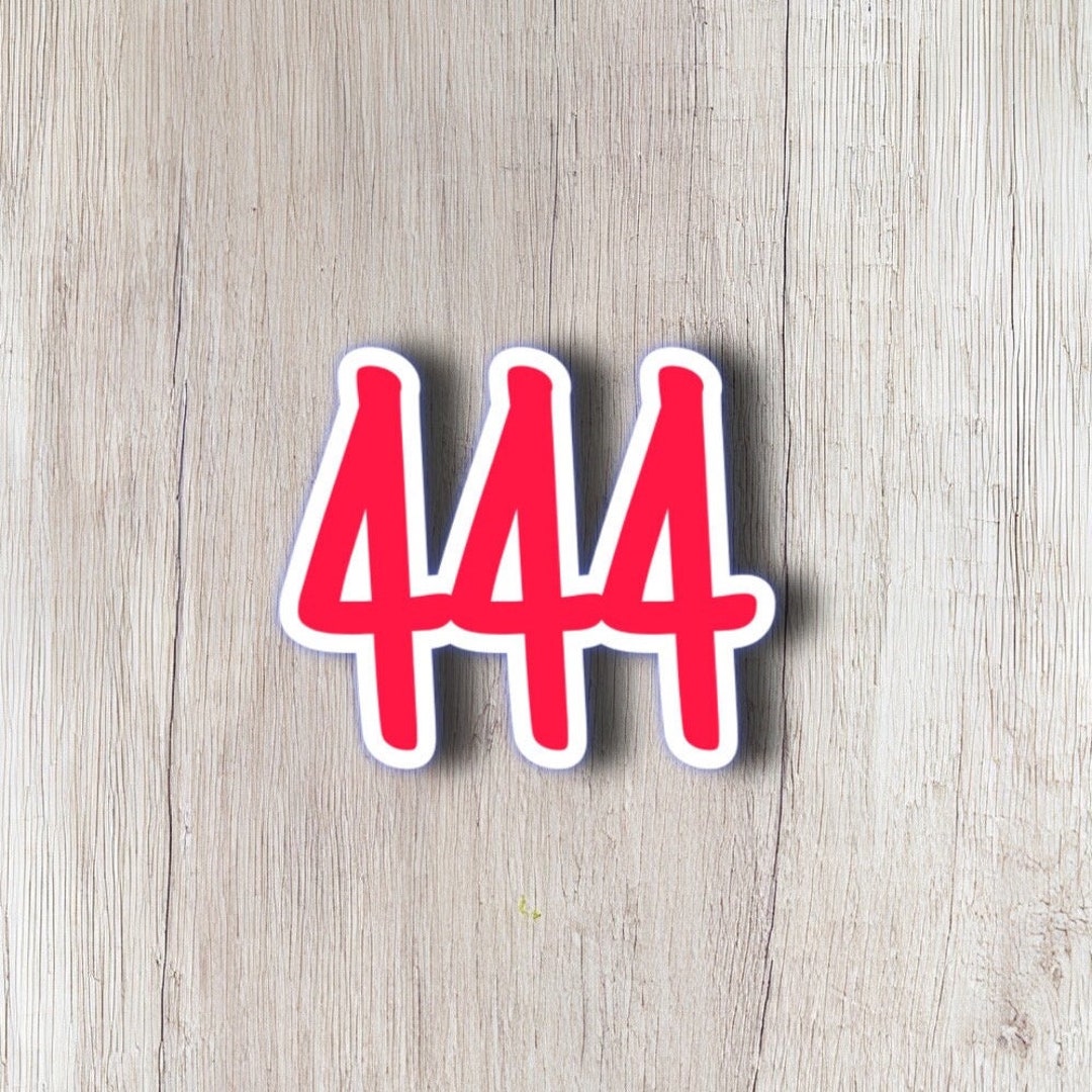 444 Vinyl Sticker, Angel Number Sticker for Laptops, Water Bottles, and ...
