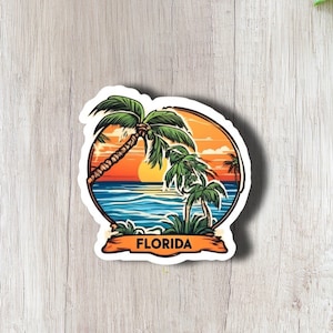Adesivo in vinile dello stato della Florida, adesivo Florida per laptop, bottiglie d'acqua e notebook