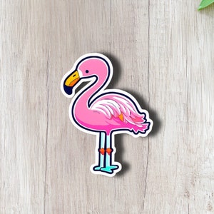 Flamingo Vinyl Sticker, Pink Flamingo Sticker for Laptops, Water Bottles, and Notebooks