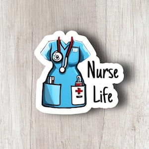 Nurse Life Vinyl Sticker, Nurse sticker for laptops, Water Bottles, and Notebooks