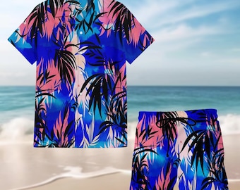 Florales Hawaiihemd | Sommerliches Hawaiihemd | Vintage Hawaiihemden | Kurzarm Button Down Shirt | Vintage Bluse mit Blumenmuster