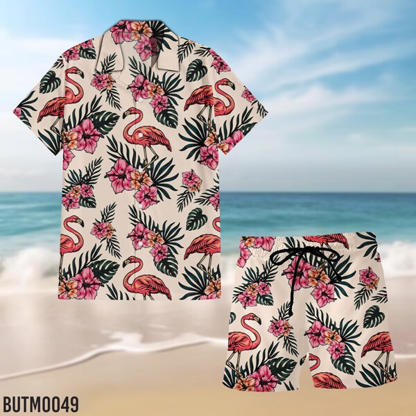 Flamingo Hawaii Shirt, Flamingo Hawaii Beach Shirt, Flamingo Button Up Shirt Holiday, Flamingo Hawaiian Shirt Gift, Family Summer Clothes