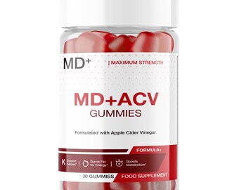 MD+ ACV Gummies - Suitable for Vegetarians & Vegans 1 Month Supply