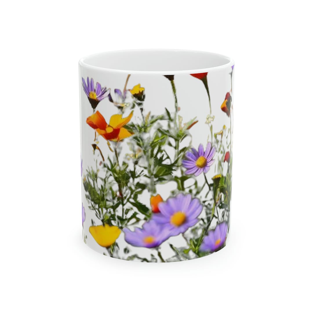 Wildflowers Cottagecore Mug, Cute Botanical Decor Perfect Size for ...