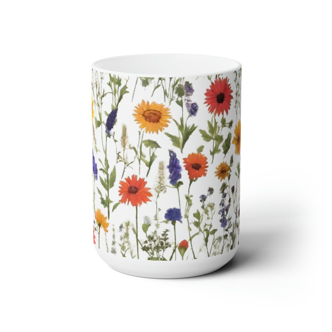 Wildflowers Cottagecore Mug, Cute Botanical Decor Perfect Size for ...