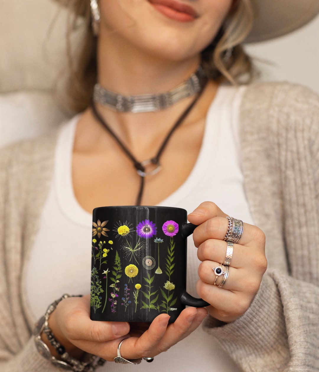 Wildflowers Cottagecore Mug, Cute Botanical Decor Morning Coffee ...