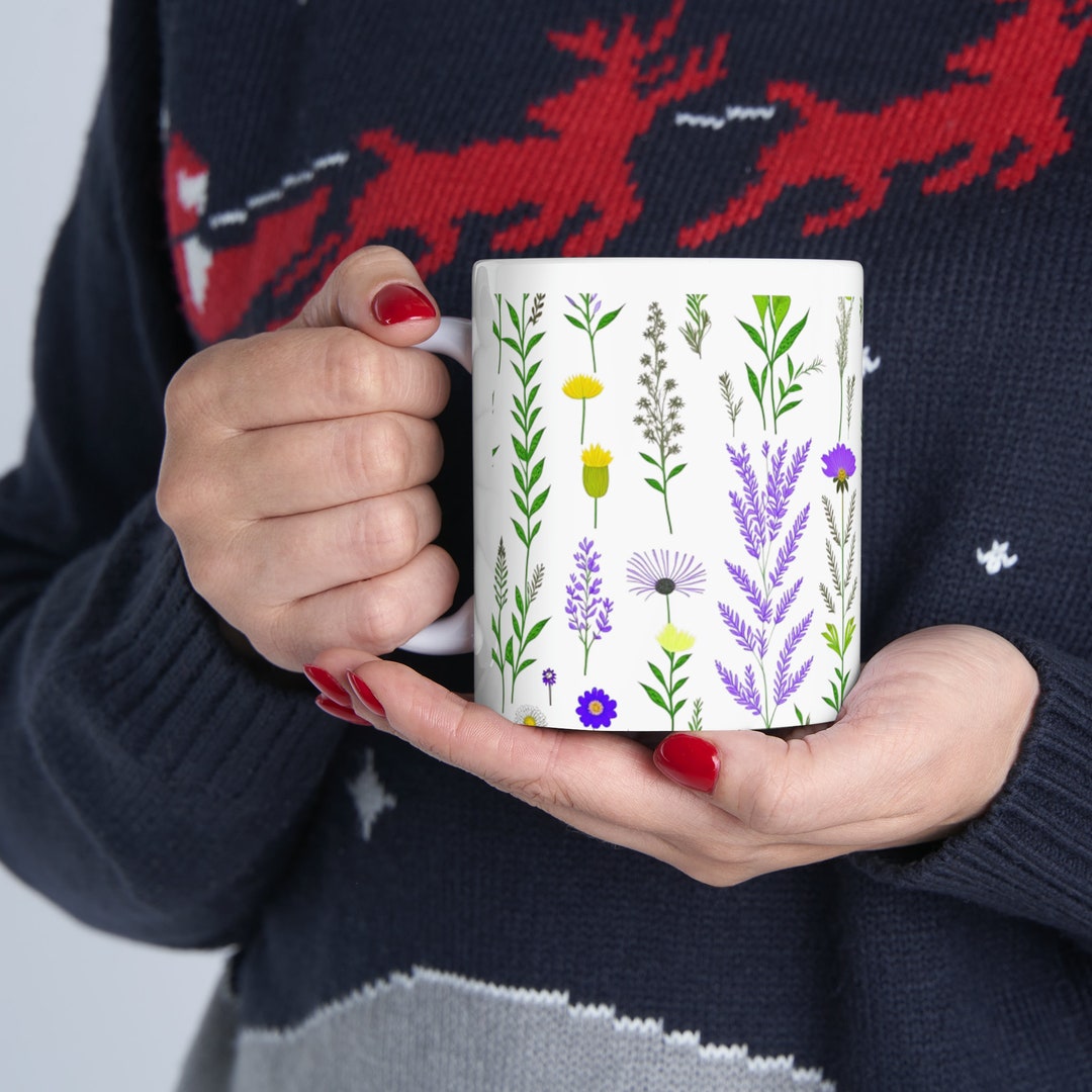 Wildflowers Cottagecore Mug, Cute Botanical Decor Perfect Size for ...